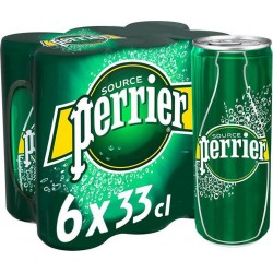 Perrier Eau minérale gazeuse 33cl (pack de 6)