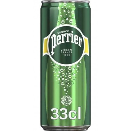 PERRIER Canette d'eau pétillante 33cl
