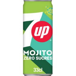 7up Mojito zero sucres 33cl (lot de 24 canettes)