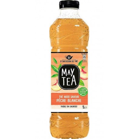 May Tea Boisson au thé noir saveur pêche 1 L