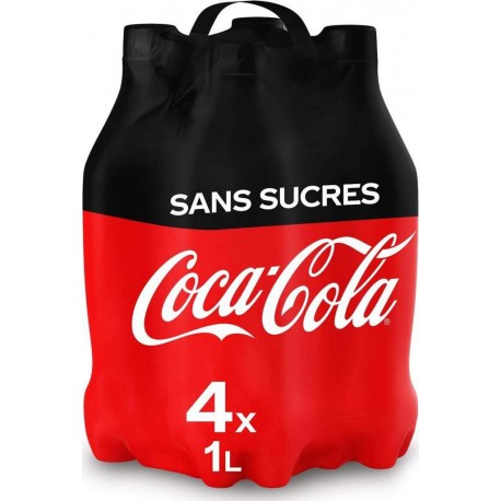 Coca-Cola ZERO SANS SUCRES 4x1L (pack de 4)