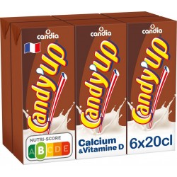 Candia CANDY'UP Boisson lactée au Chocolat 20cl (pack de 6)