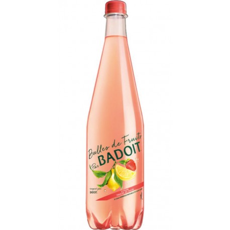 Badoit Bulles de Fruits Citron Touche de Fraise 1L (pack de 6 bouteilles)