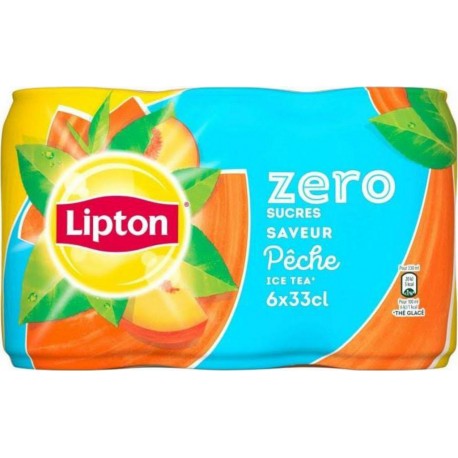 Lipton Ice Tea saveur Pêche Zéro Sucres 33cl (pack de 6)