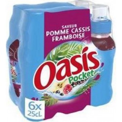 Oasis Pocket Pomme Cassis Framboise 25cl (pack de 6)