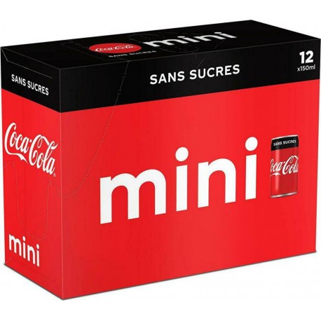 Coca-Cola Soda à base de cola sans sucres - Frigo pack 12 x 15 cl (pack de 12)