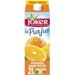 Joker Le pur jus - Jus d'orange sans pulpe 2 L