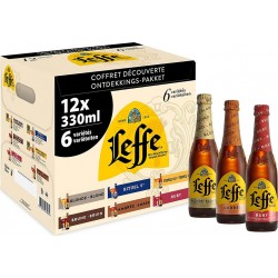 LEFFE Bière découverte 6 variétés 12x33cl (pack de 12)