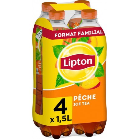 Thé glacé Lipton Ice Tea Pêche 4x1,5L (pack de 4)