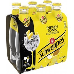 Boisson gazeuse Schweppes Indian Tonic 6x25cl (pack de 6)