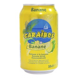 Caraïbos Banane 33cl (lot de 24 canettes)