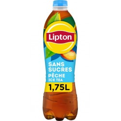 LIPTON Boisson Thé Glacé Pêche Zéro Sucres 1,75L