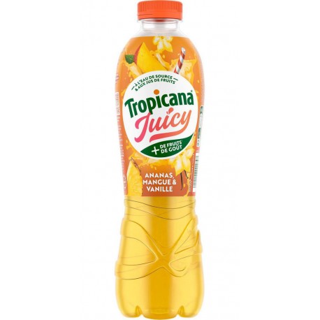 TROPICANA Boisson Juicy Ananas Mangue et Vanille 1L