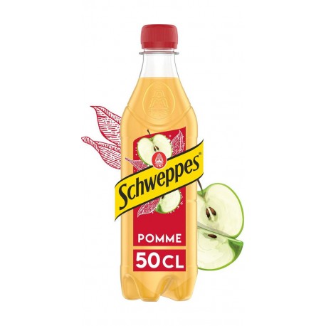 SCHWEPPES Soda saveur pomme 50cL