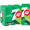 7UP Soda au Citron et Citron Vert 33cl (pack de 6)